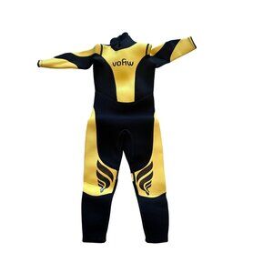Toddler Yellow & Black Full-Body Neoprene Wetsuit Size 2 Long Sleeve For Water S